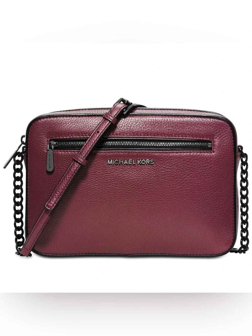 Michael Kors Pebbled Leather Crossbody in Wine